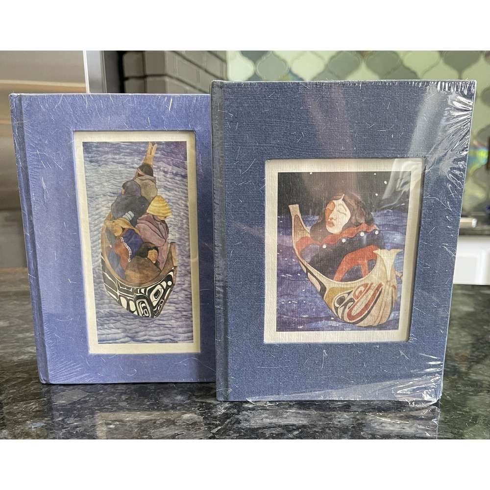 Irene Klar Journals Set of 2 Native American Pacific NW Coast Canoe Art NIP READ